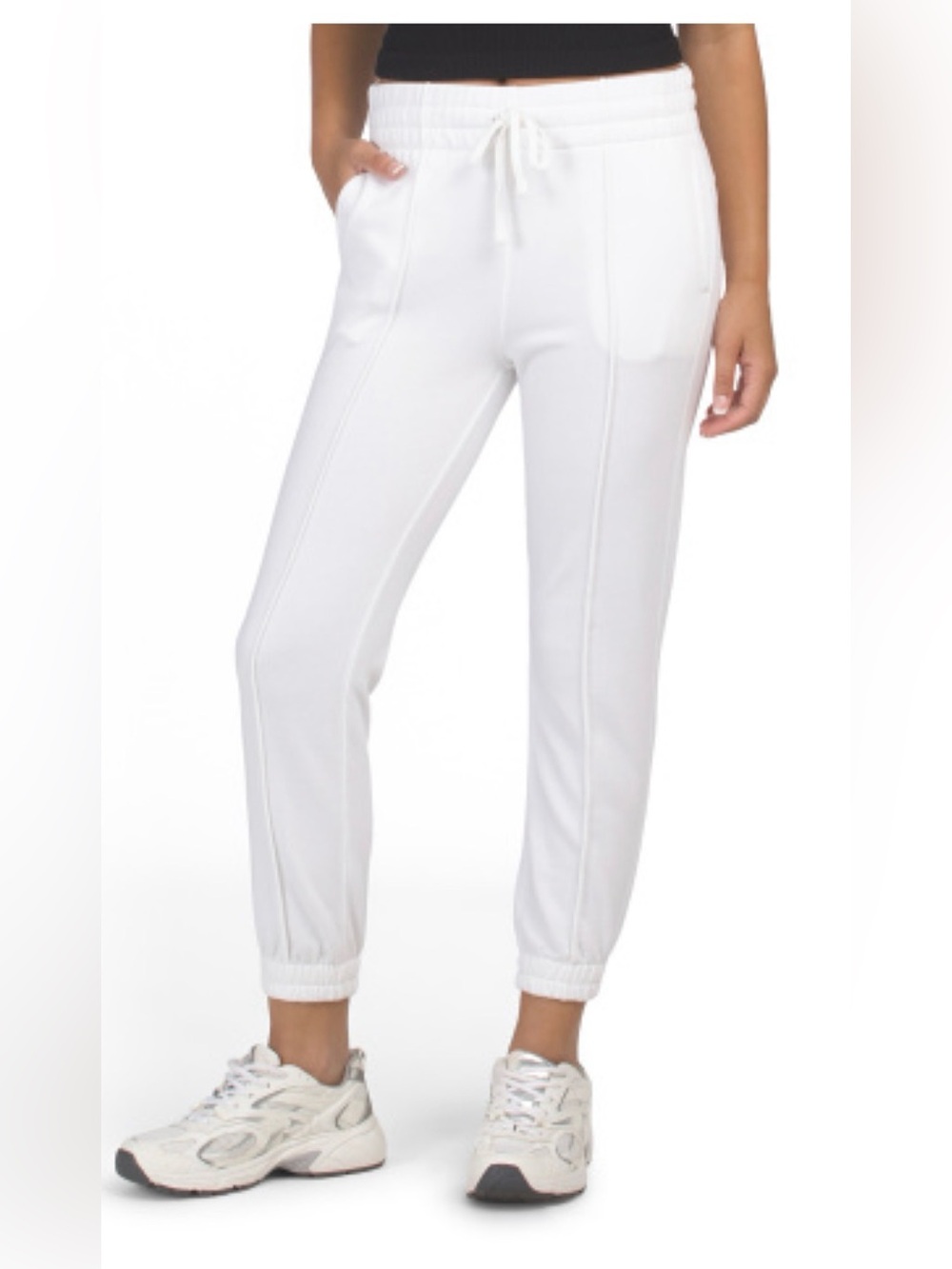 Greyson White Drawstring Archer Jogger Pants